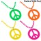 Retro Peace Sign Beads 32 inches long with 2 inch fashion accessories | RAHEEV®